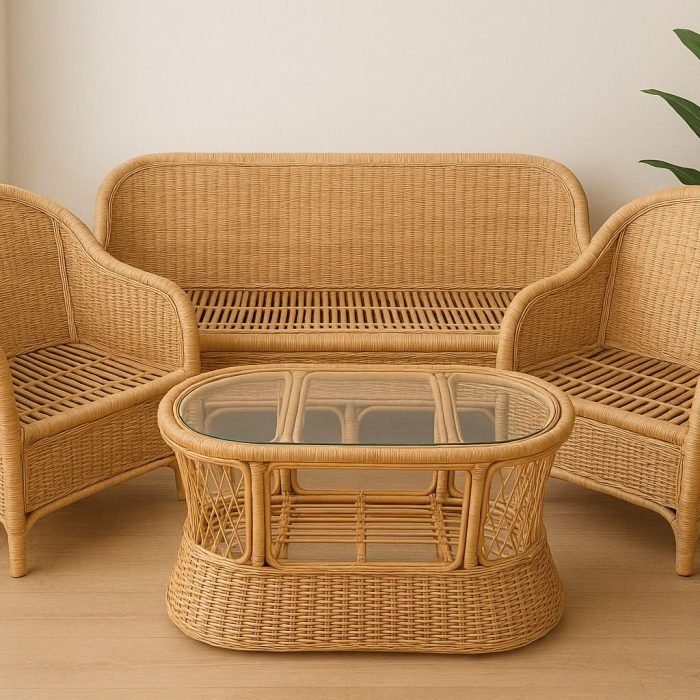 4-Seater Premium Cane Sofa Set